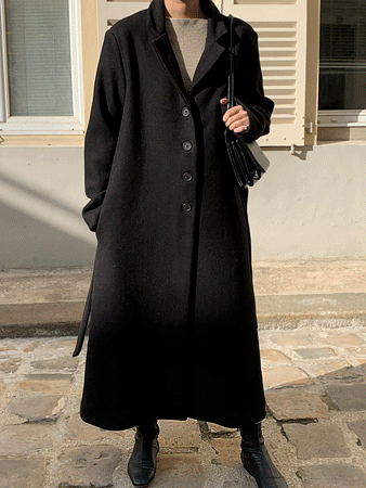 자체제작 4 button maxi coat (black) 울70