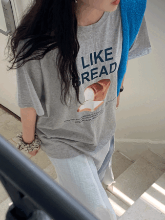 bread printing t-shirt (3color)
