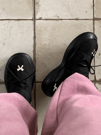 ribbon padding boots (4color)