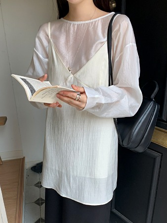 darby blouse (2color) 그레이 당일발송