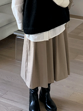 both side pleats skirt (3color) 앞뒤착용가능!