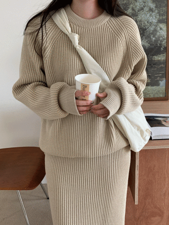 raglan warmer golgy knit (2color) 재진행
