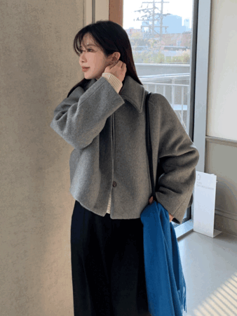 voucher wool short jacket (3color) 울60