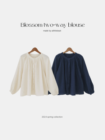 자체제작 blossom two-way blouse (2color) 추천! 크림 당일발송