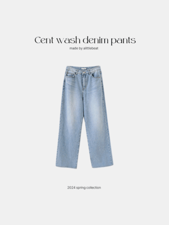 자체제작 cent wash denim pants (1color)