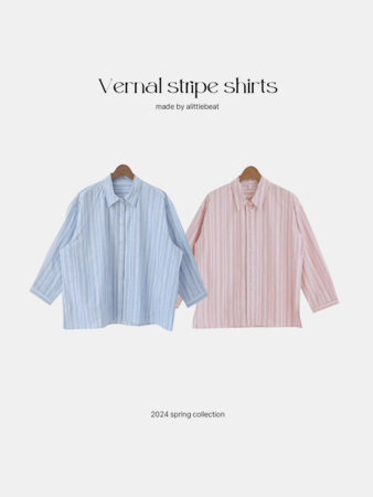자체제작 vernal stripe shirts (2color)