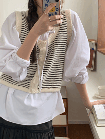 winsome knit vest (4color)