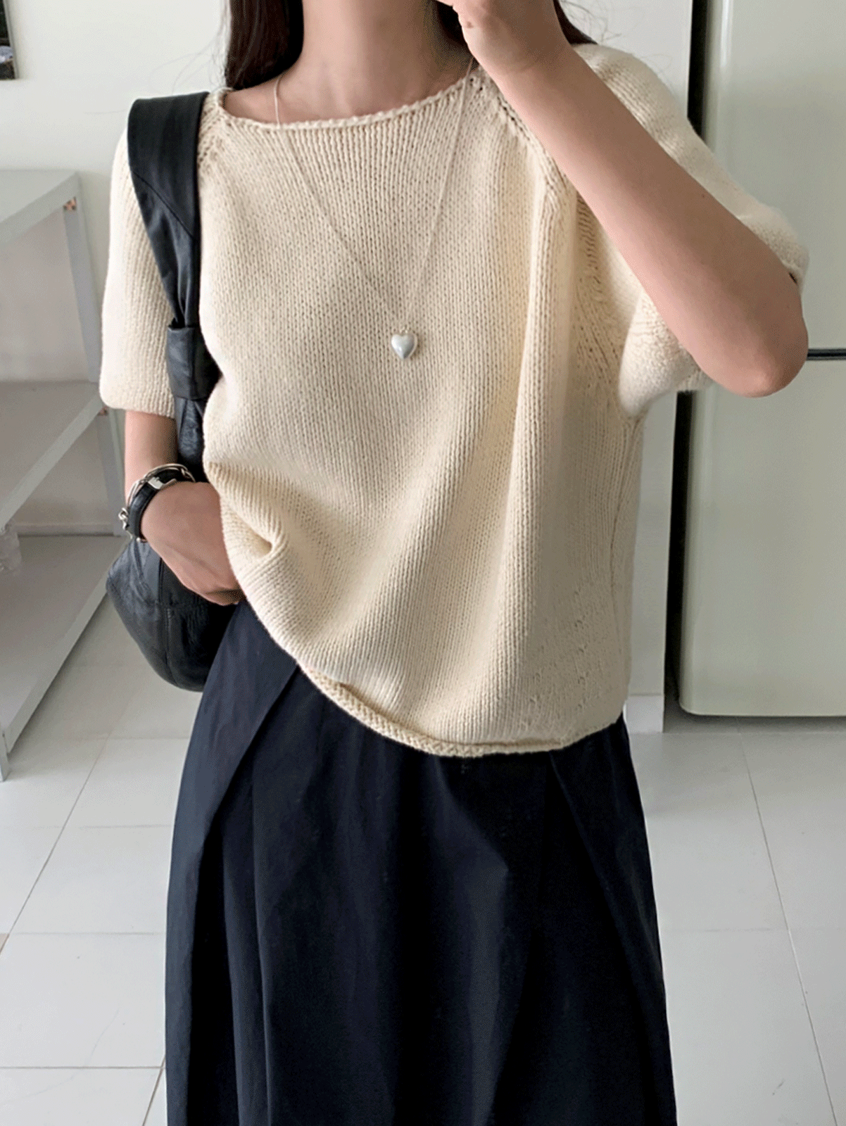 luen short-sleeve knit (2color) 문의폭주! 한정수량, 아이 당일발송