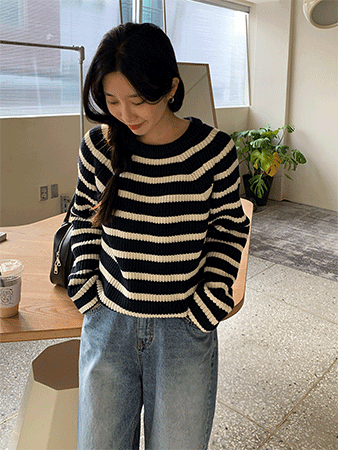 round stripe knit (4colors) 재진행!