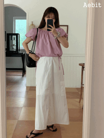 자체제작 erica cargo long skirt (2color)