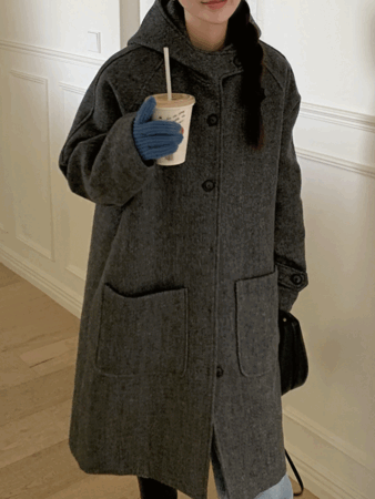 mondrian wool hood coat (2color) 울30, 추천!