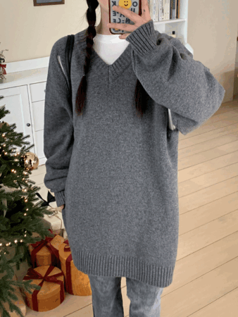 puppy slits wool knit (2color) 울45
