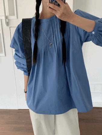 august pintuck blouse (2color)