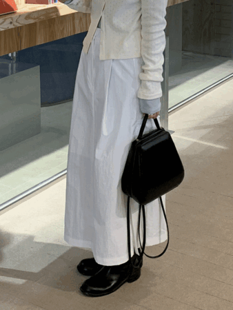 honey nylon skirt (white)